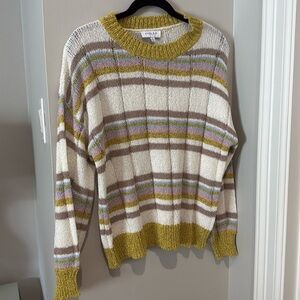 Perfect condition, Gilly striped sweater size, small, cream, blue, and pink